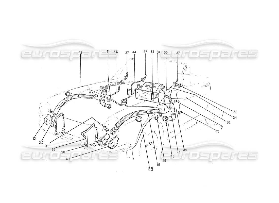 ferrari 275 (pininfarina coachwork) schéma des pièces du gruppo riscaldatore aerazione