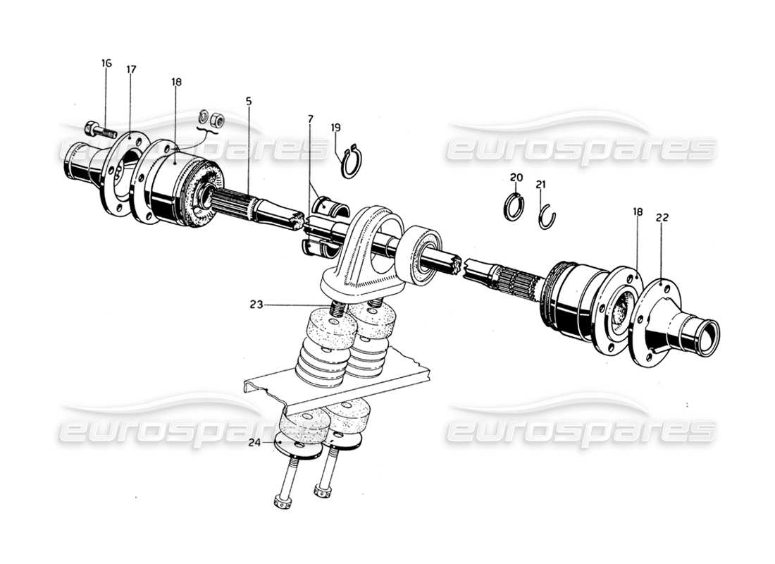 ferrari 275 gtb/gts 2 cam arbre de transmission - schéma des pièces des modèles lhd