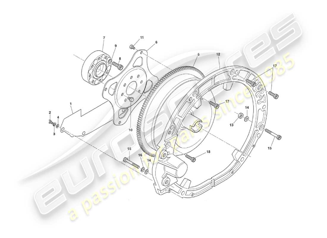 aston martin v8 virage (1999) diagramme de pièce automatique