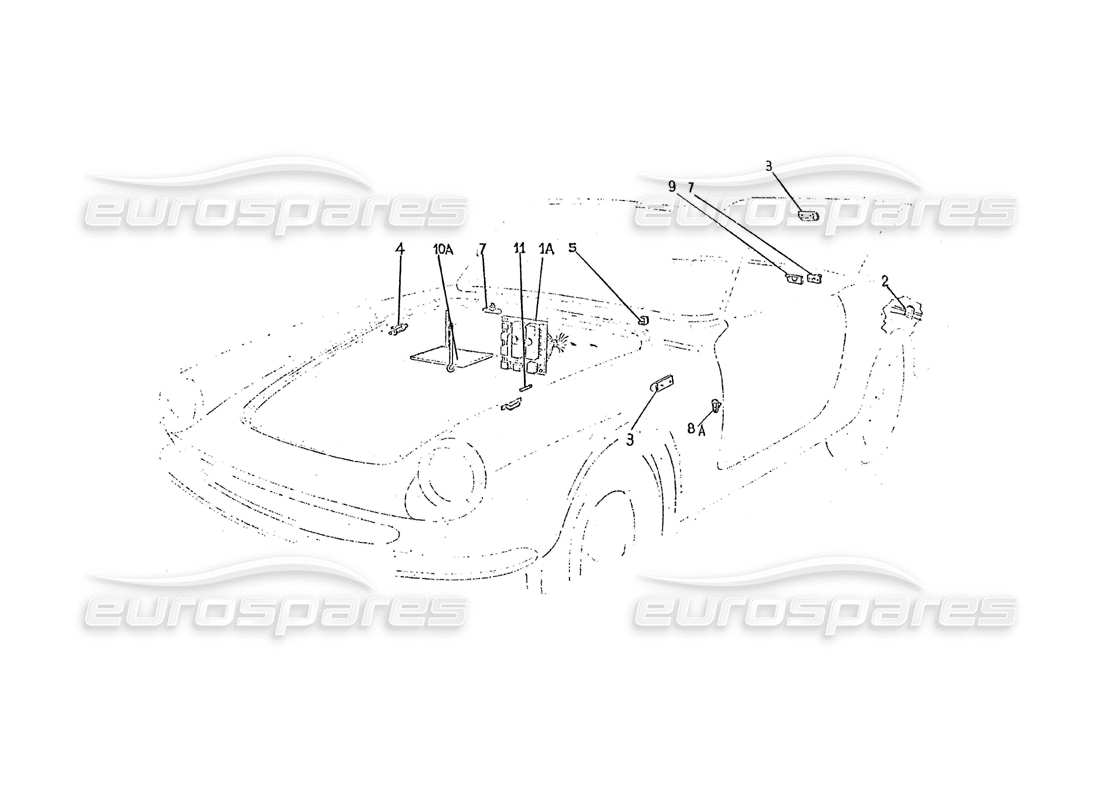 ferrari 275 (pininfarina coachwork) groupe de système électrique schéma des pièces