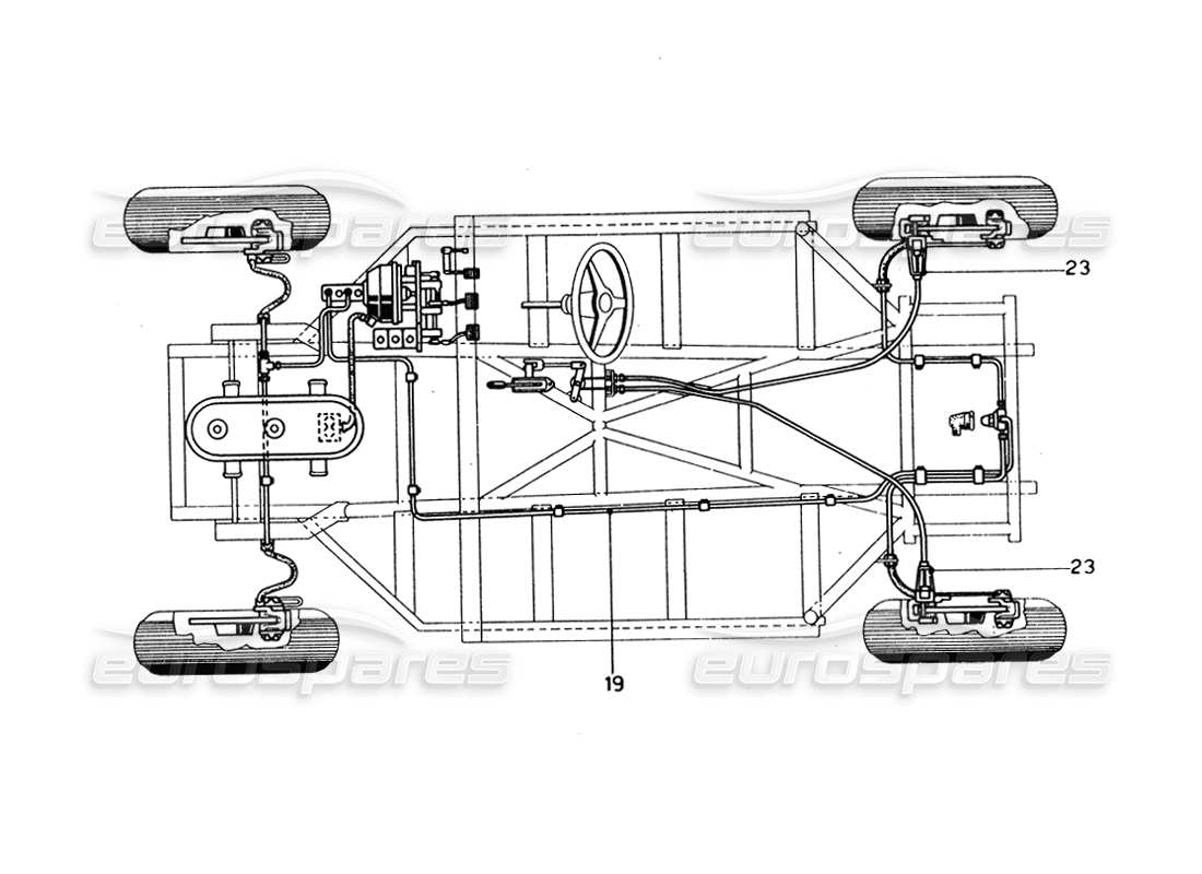 ferrari 275 gtb/gts 2 cam système de freinage - modèles rhd - schéma des pièces