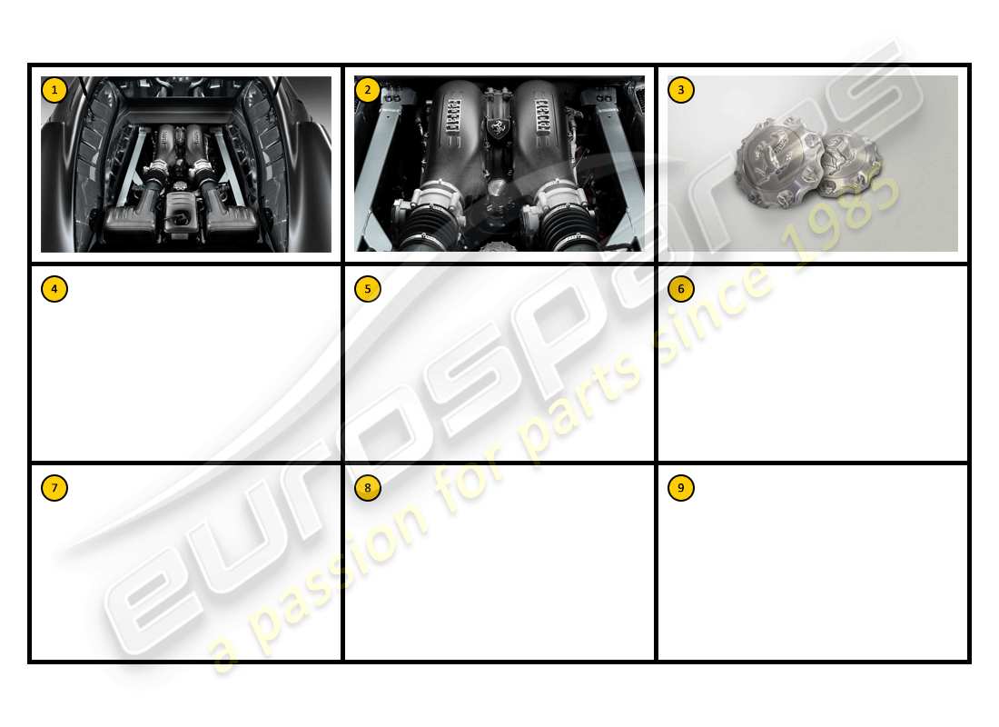 ferrari f430 spider (accessories) racing - sac moteur schéma des pièces