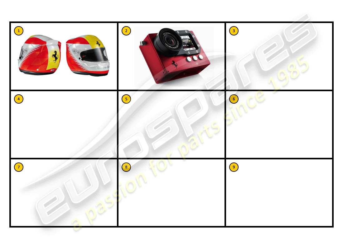 ferrari ff (accessories) courses - général schéma des pièces