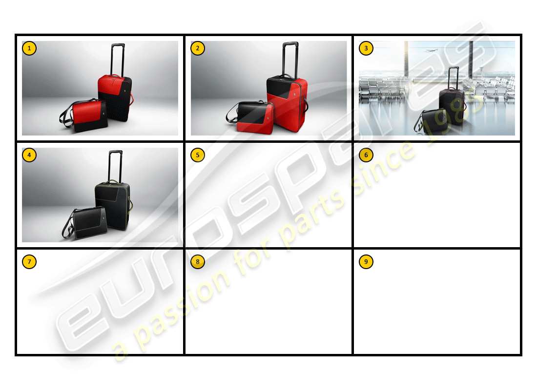 ferrari f430 spider (accessories) équipement - bagages, schéma général des pièces