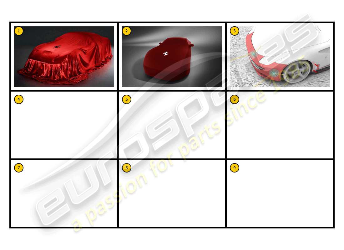 ferrari ff (accessories) entretien automobile - protection du véhicule schéma des pièces