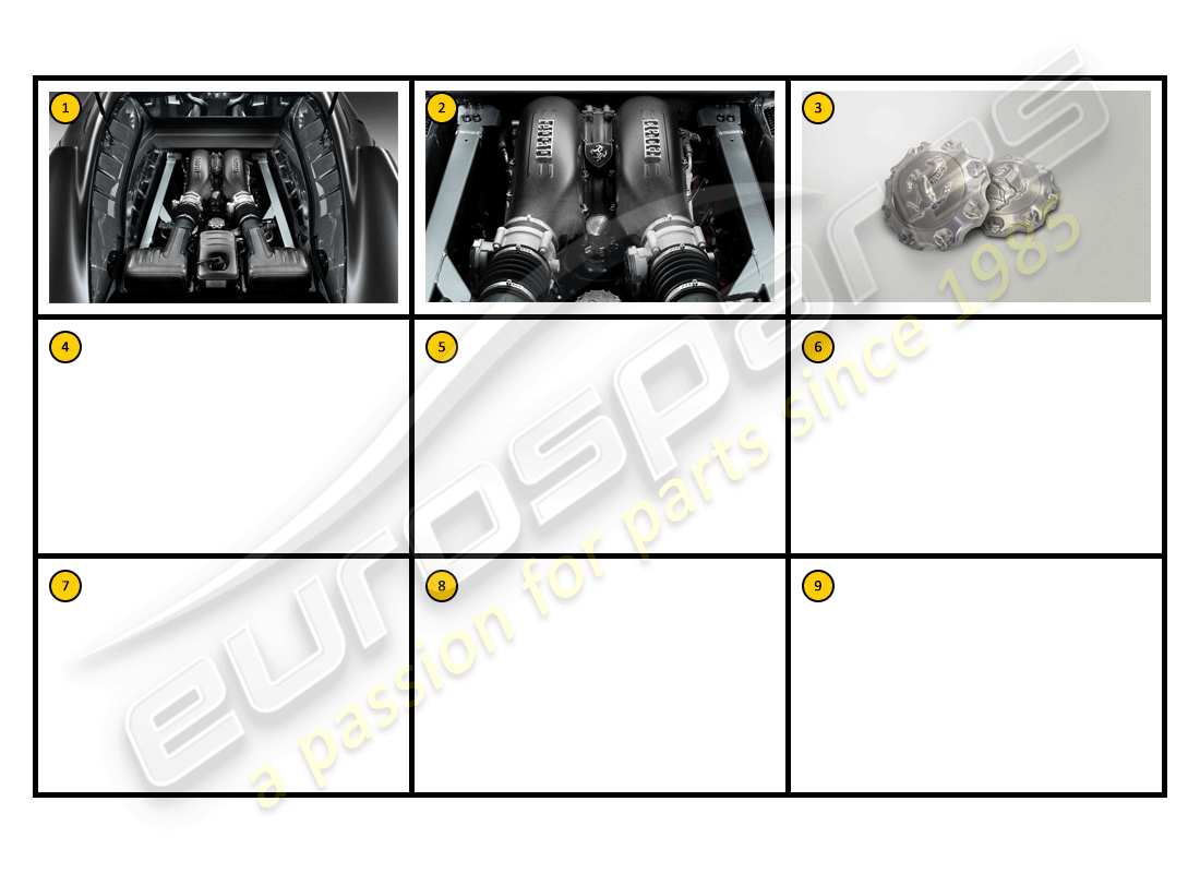 ferrari f430 coupe (accessories) racing - schéma des pièces du sac moteur