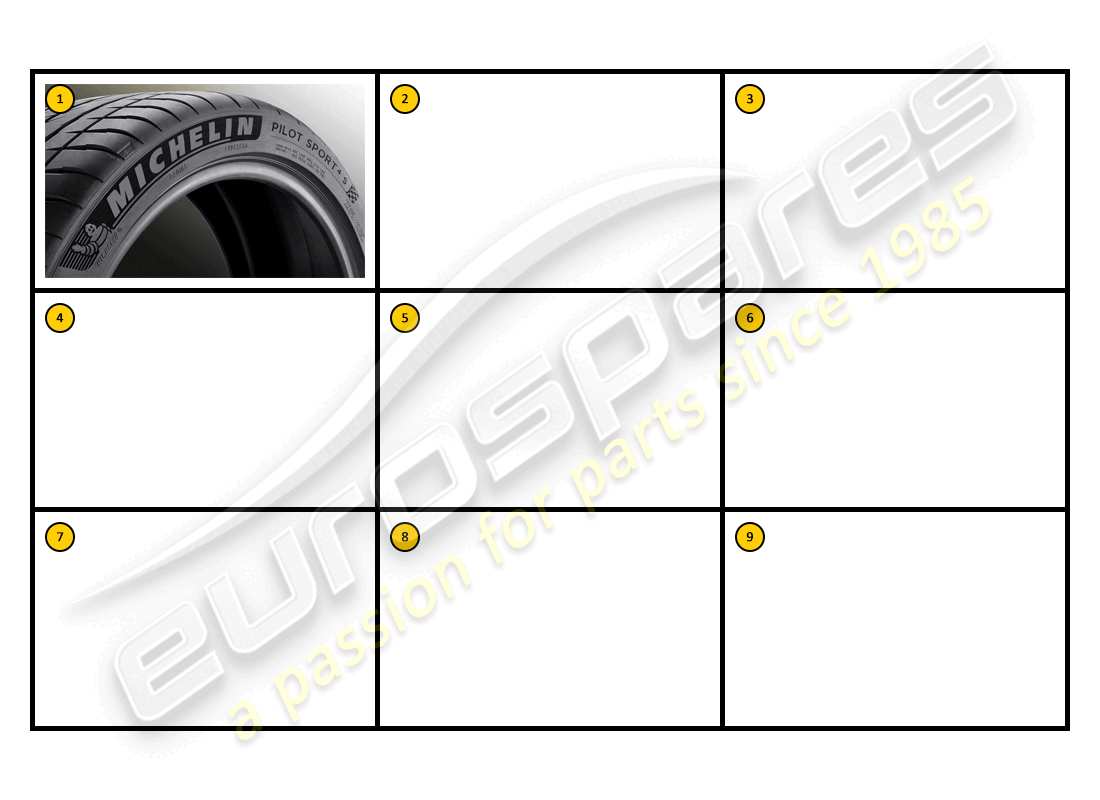 ferrari f430 spider (accessories) equipment - tyres part diagram