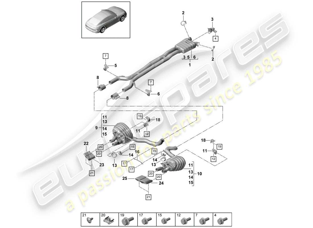 schéma de pièce contenant le numéro de pièce 9a725314100