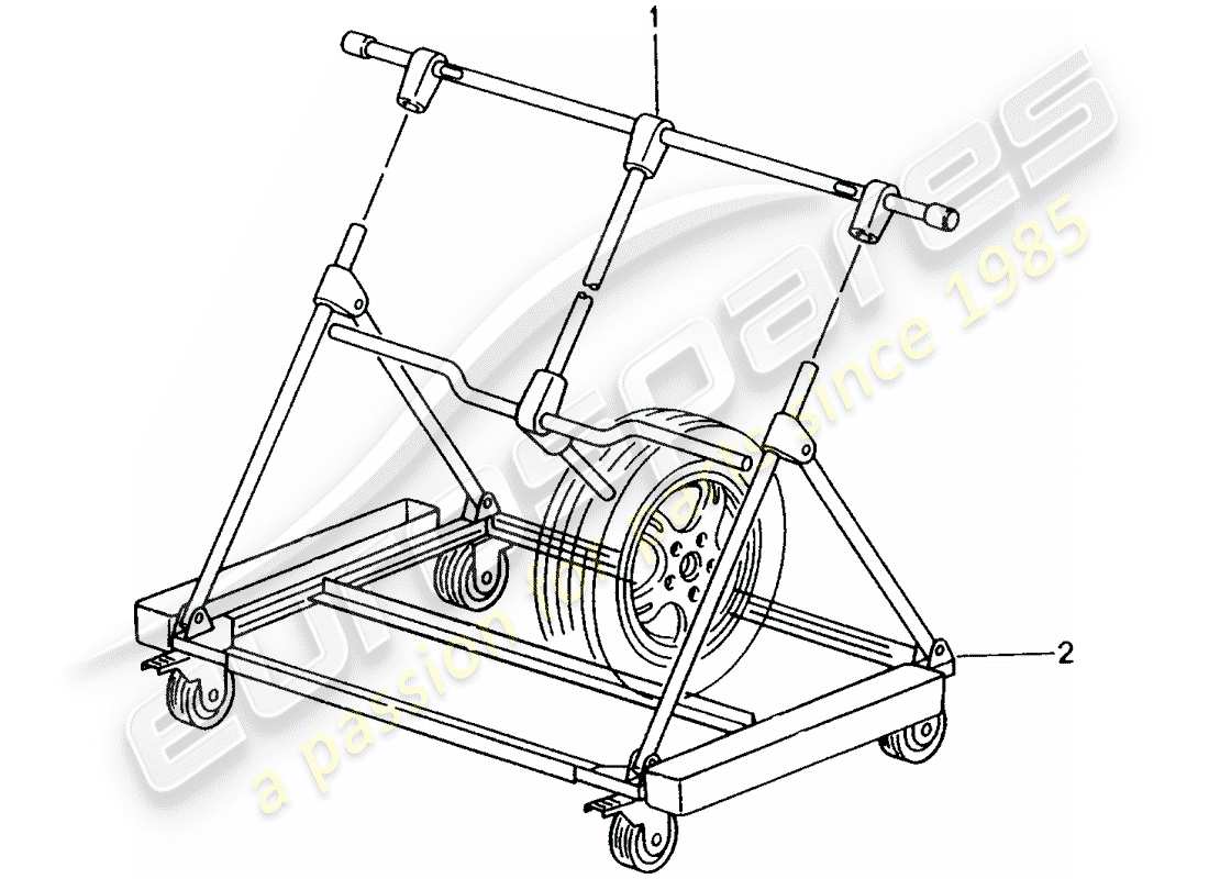 un schéma de pièces du catalogue de pièces porsche 2005 (tequipment)