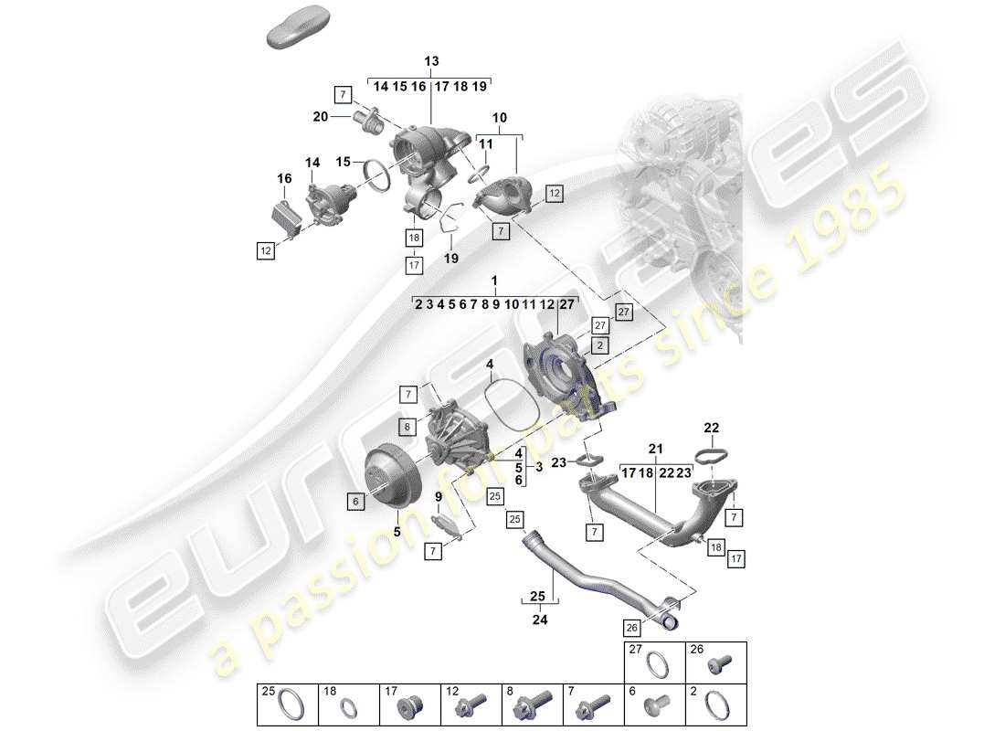 schéma de pièce contenant le numéro de pièce 0pb121116b