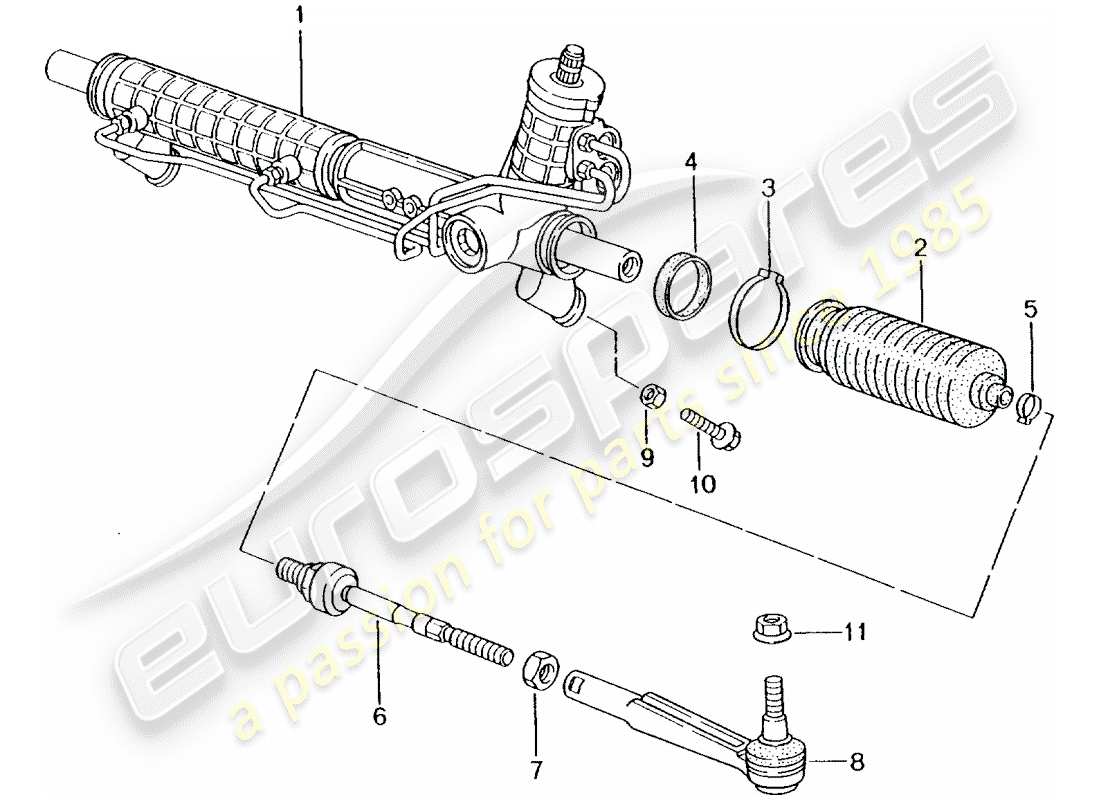 un schéma de pièces du catalogue de pièces porsche 996