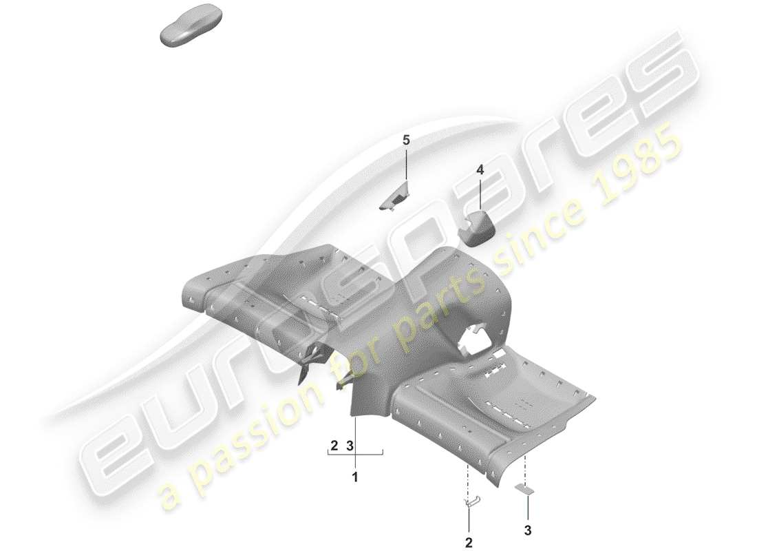 porsche 2020 (992-1) cadre de siège schéma des pièces