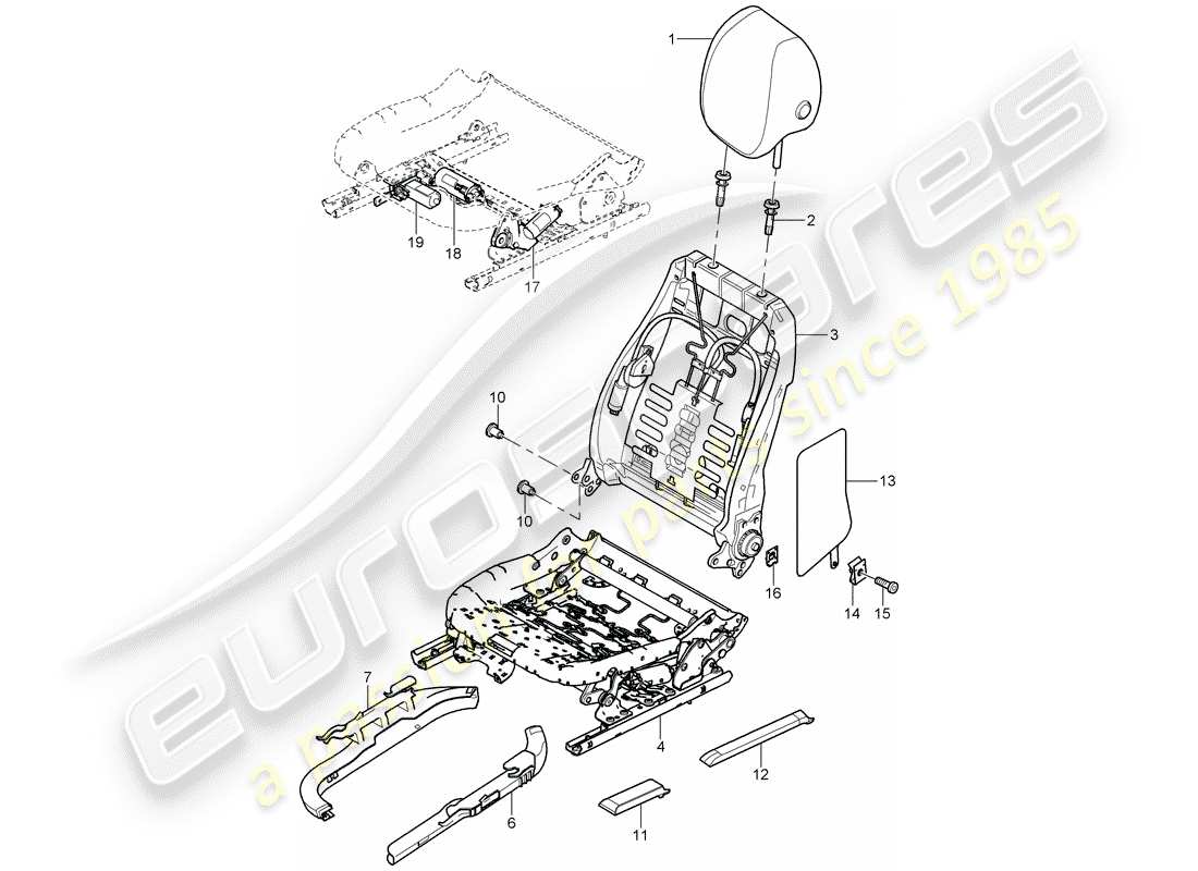 porsche 2003 (cayenne e1 9pa) cadre - dossier schéma des pièces