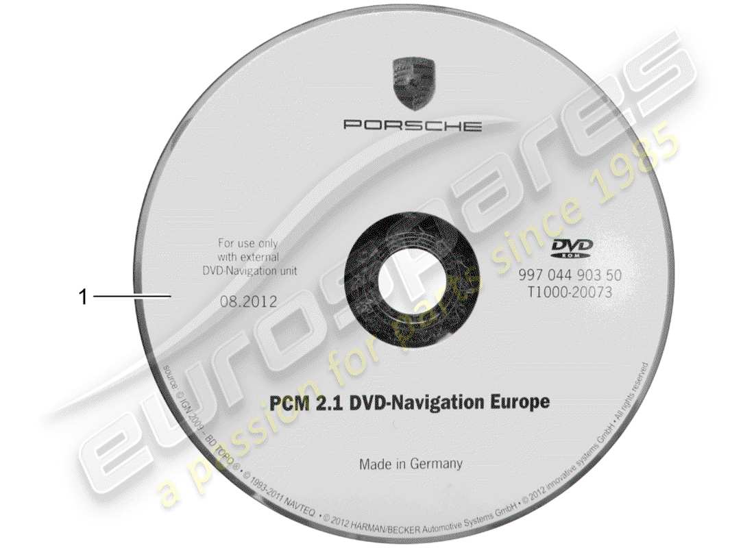 porsche 2006 (tequipment) diagramme des pièces de navigation