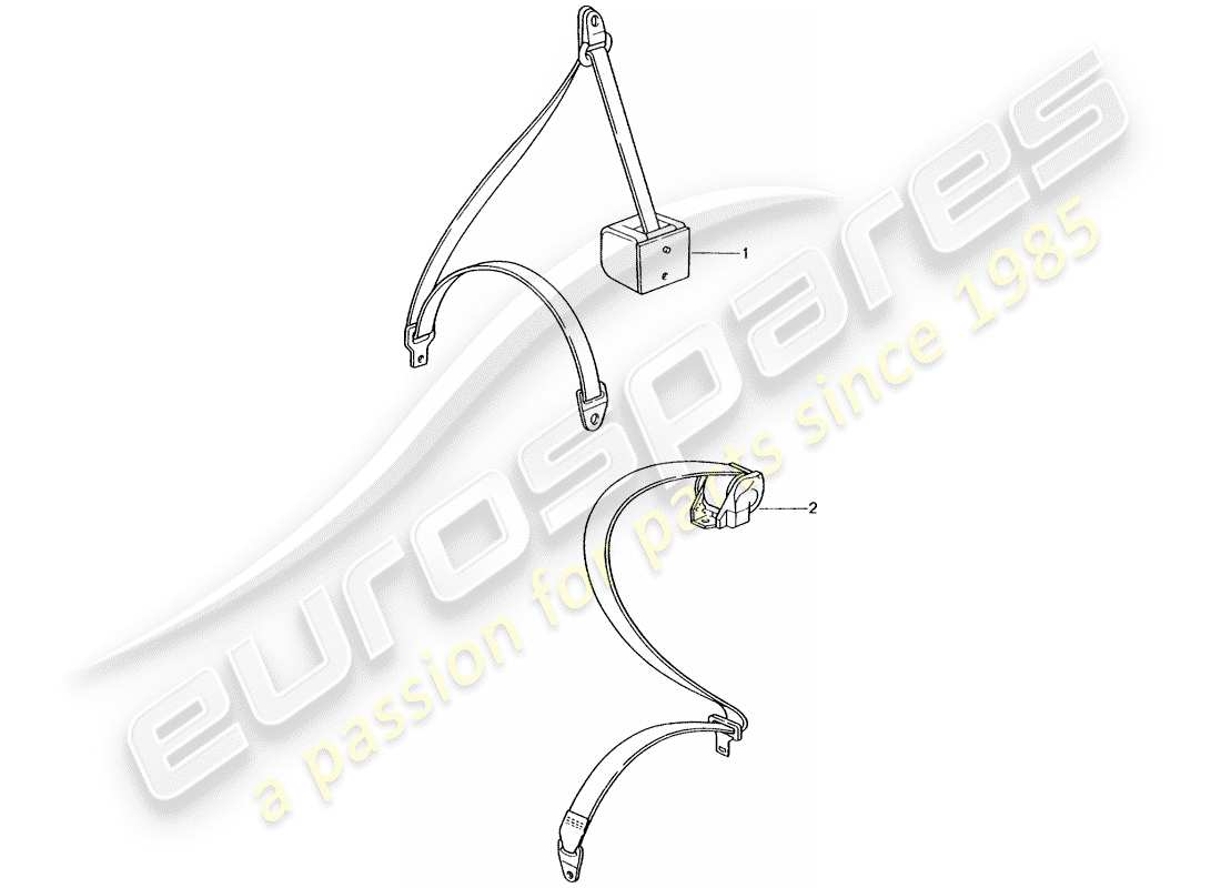 porsche 2003 (tequipment) ceinture de sécurité schéma des pièces