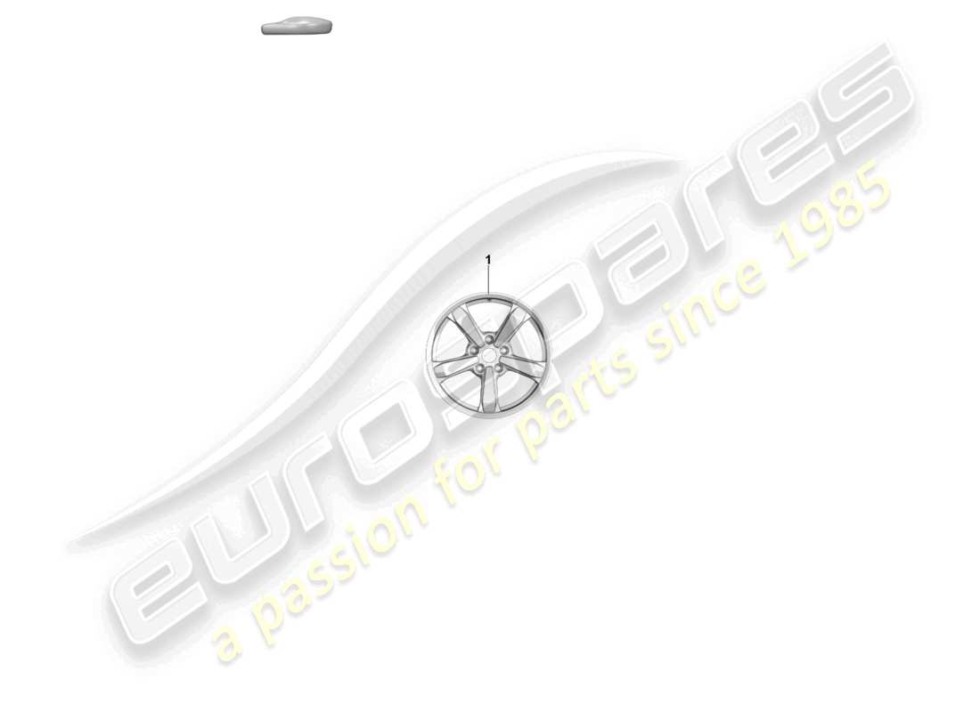 porsche 2020 (992-1) jante en alliage schéma des pièces