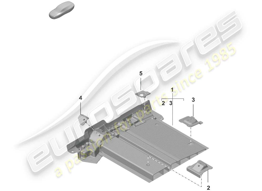 porsche 2019 (992-1) support de siège schéma des pièces
