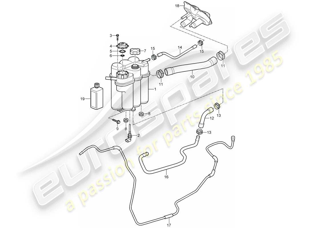 porsche 2006 (987 boxster) refroidissement par eau 4 schéma des pièces