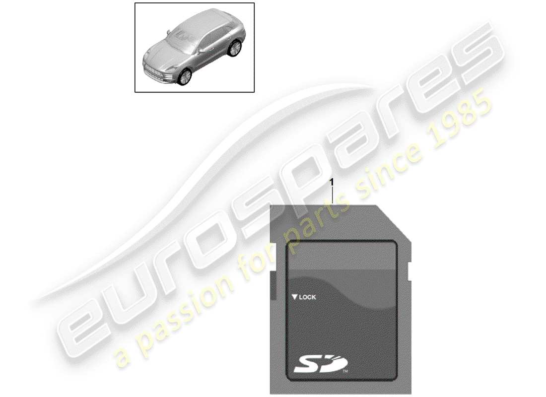 porsche 2019 (macan) carte mémoire sd pour mise à jour schéma des pièces