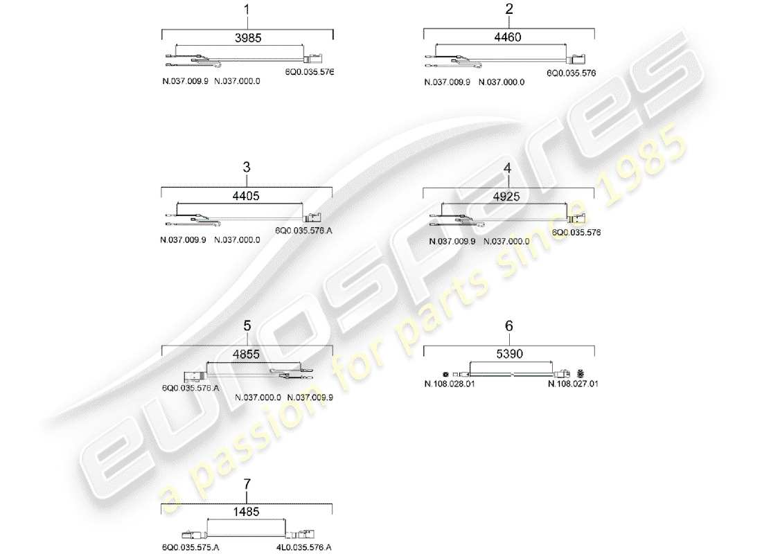porsche 2019 (macan) ligne de connexion schéma des pièces