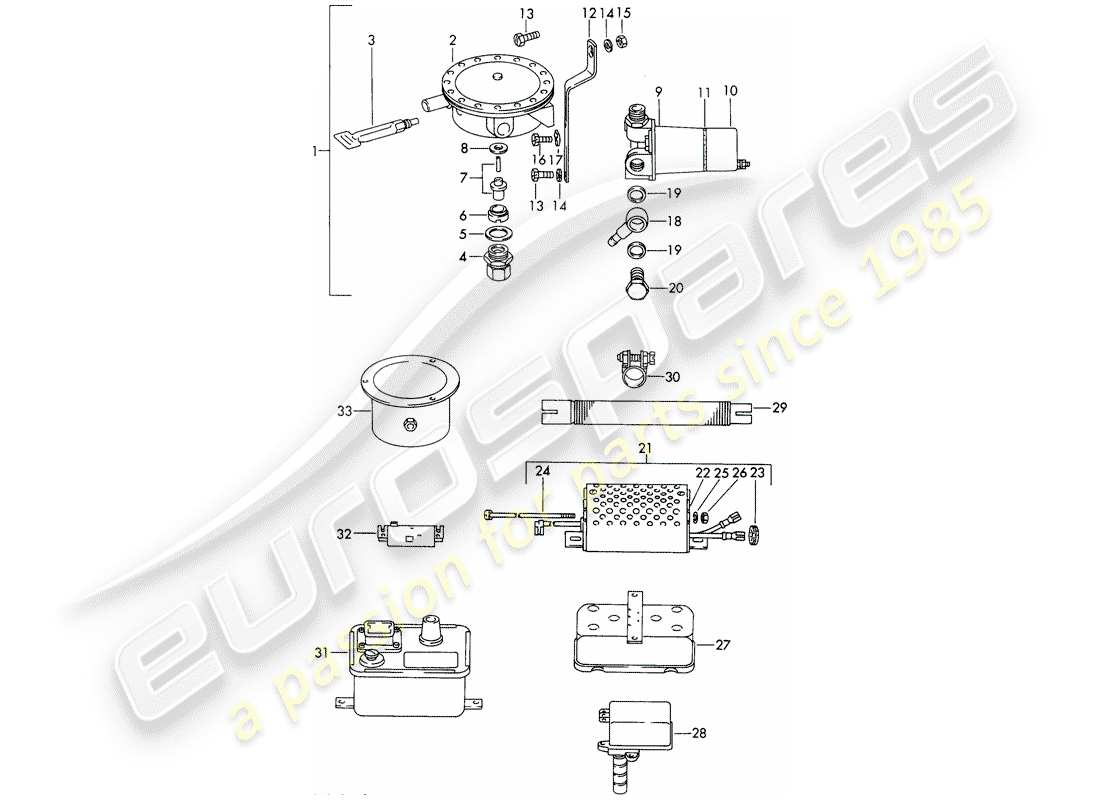 porsche 1966 (911/912) matériel de réparation diagramme des pièces