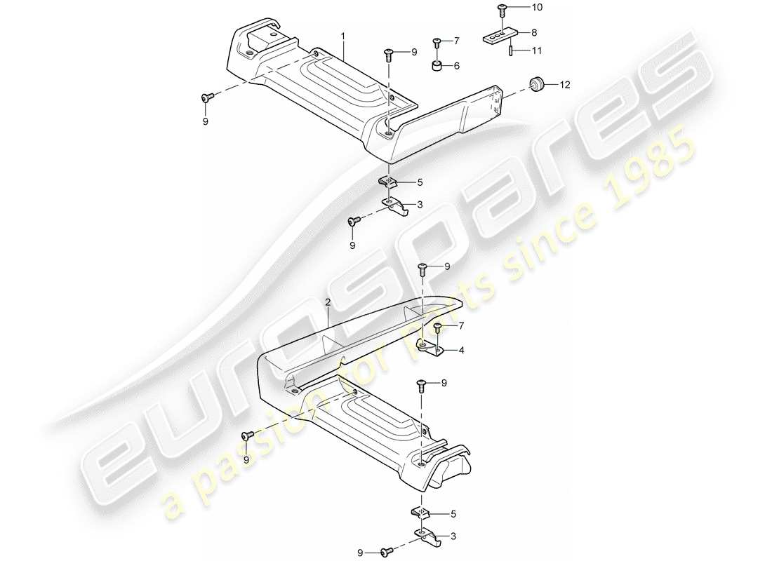 porsche 2004 (carrera gt) carrera gt - selle - attaches - d - mj 2004>> schéma des pièces