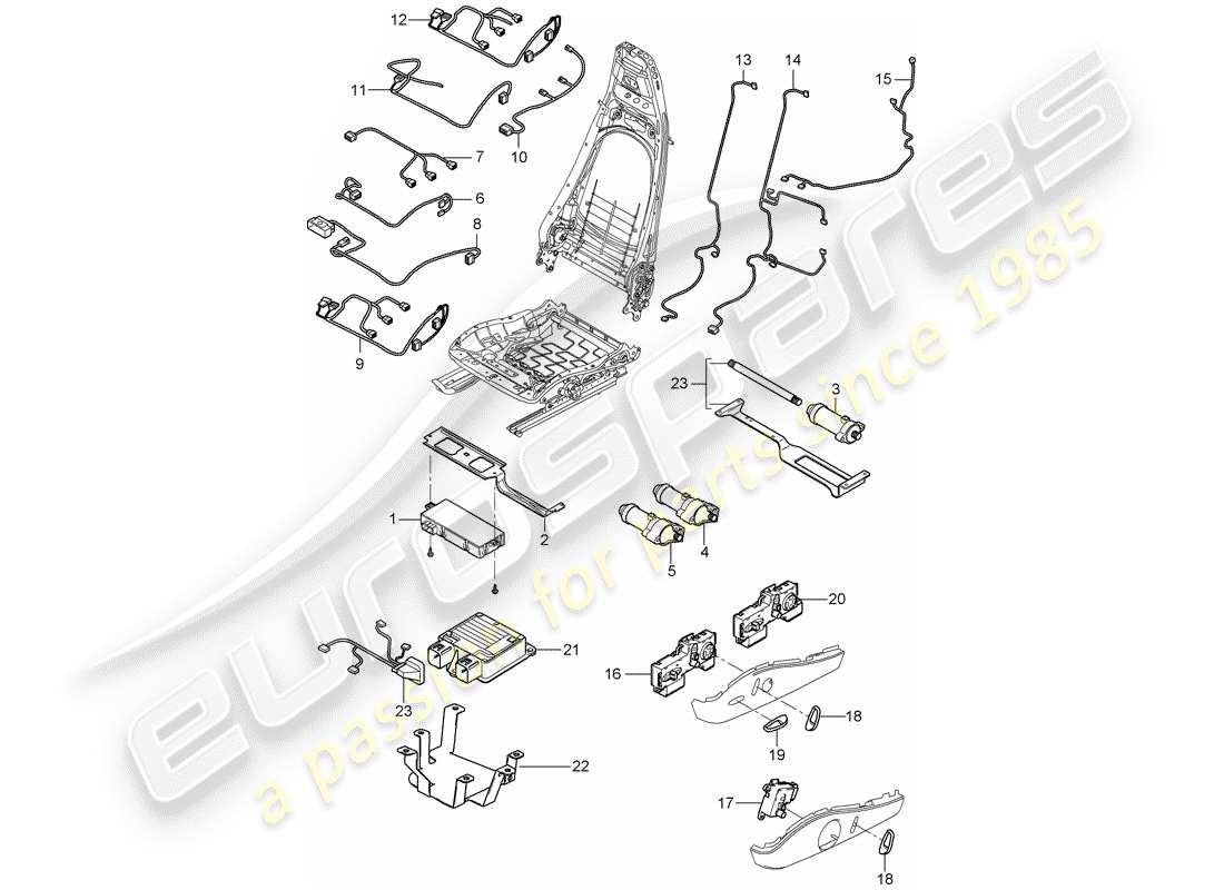 porsche 2011 (997-2) harnais schéma des pièces