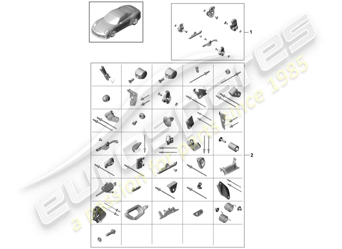 porsche 2015 (991-1 r/gt3/rs) diagramme de pièces divers