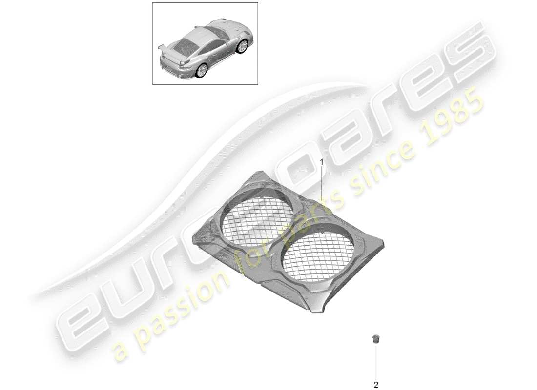 porsche 2015 (991-1 turbo) diagramme des pièces de doublure