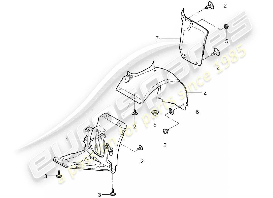 porsche 2005 (987 boxster) garnitures schéma des pièces