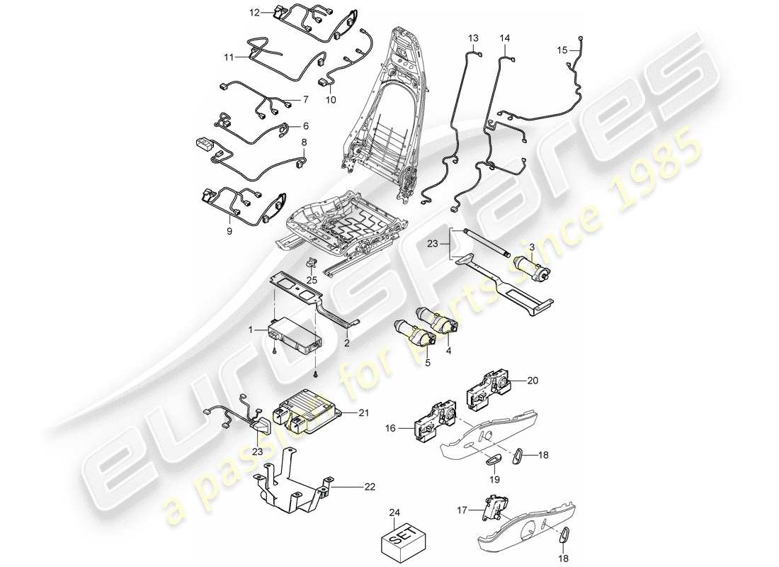 porsche 2009 (987 boxster) faisceaux de câbles schéma des pièces