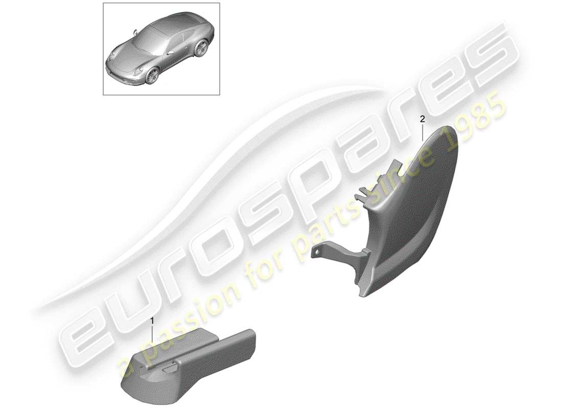 porsche 2013 (991-1) siege sport plus schéma des pièces