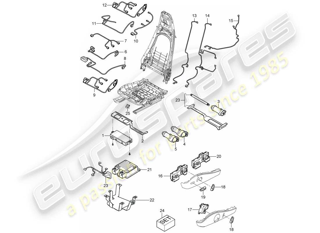 porsche 2009 (987 cayman) faisceaux de câbles schéma des pièces
