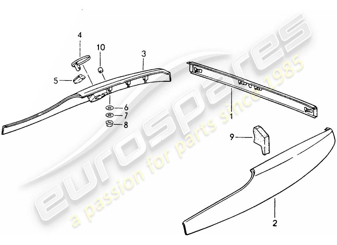 porsche 1994 (968) garnitures schéma des pièces