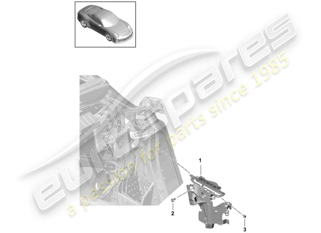 porsche 2015 (991-1 r/gt3/rs) diagramme de pièce flap