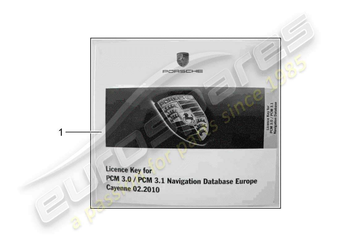 porsche 2014 (tequipment cayenne) système de navigation schéma des pièces