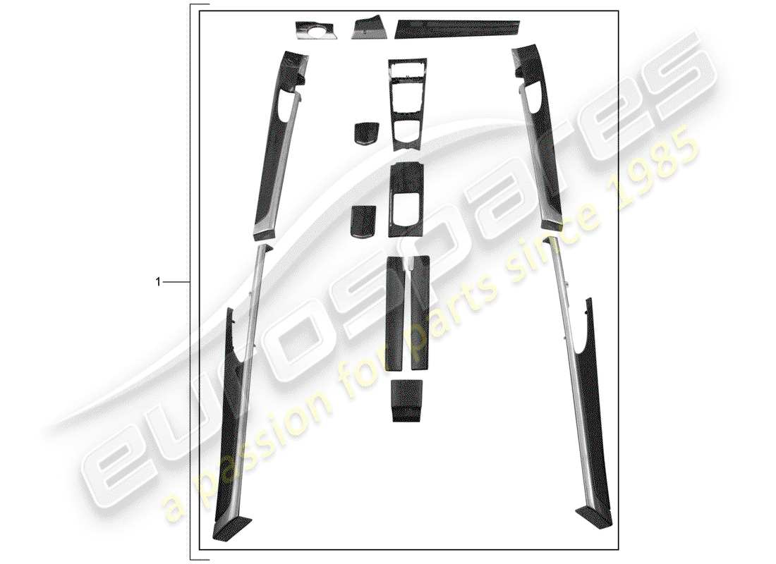 porsche 2011 (tequipment panamera) package de conception schéma des pièces