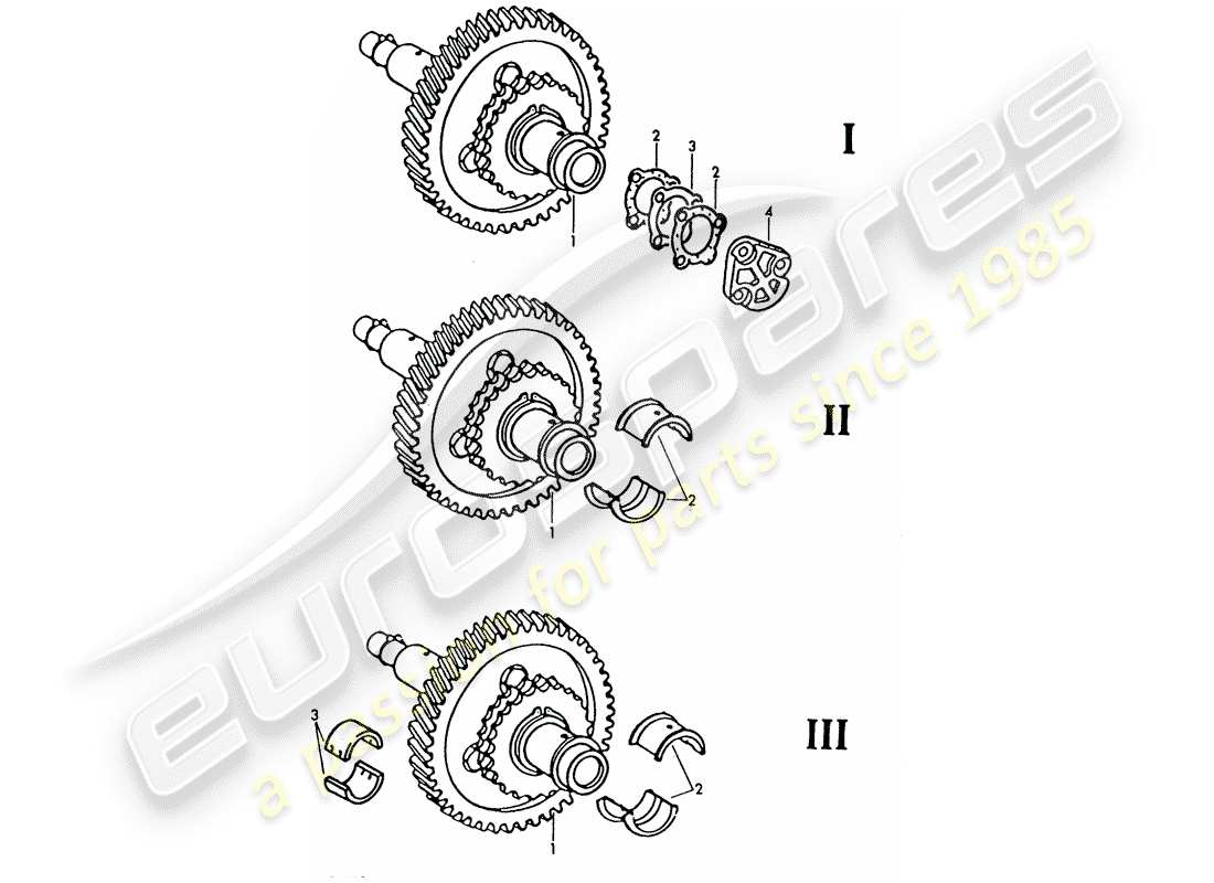 porsche 1966 (911/912) manche intermediaire schéma des pièces