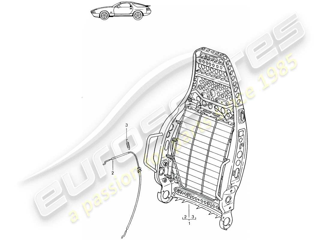 un schéma de pièces du catalogue de pièces porsche accessories and tequipment