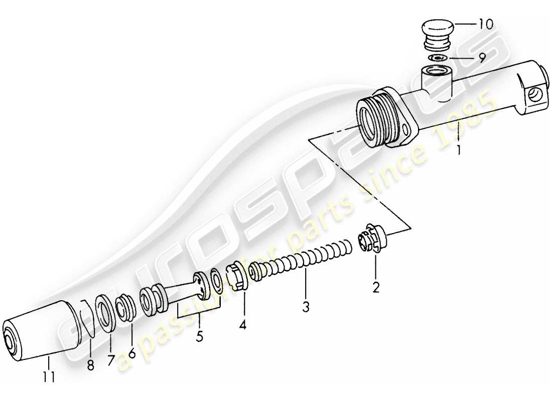 un schéma de pièces du catalogue de pièces porsche 911