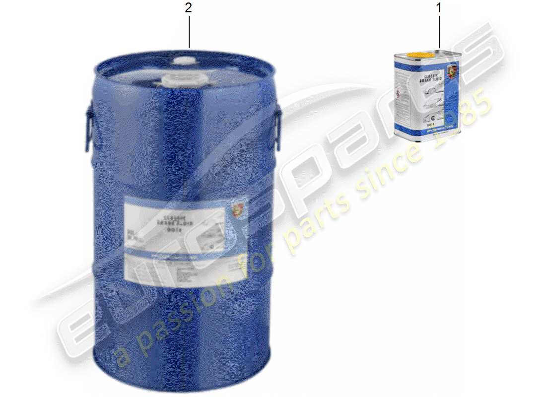 un schéma de pièces du catalogue de pièces porsche 964