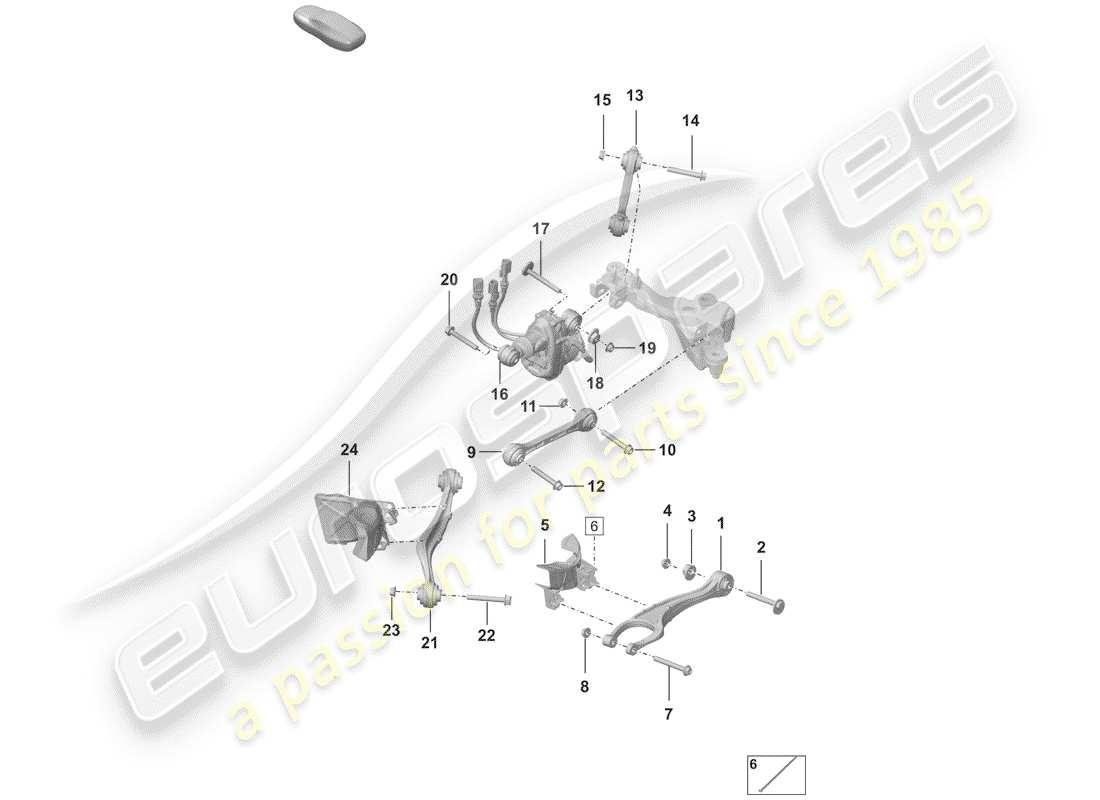 un schéma de pièces du catalogue de pièces porsche 992