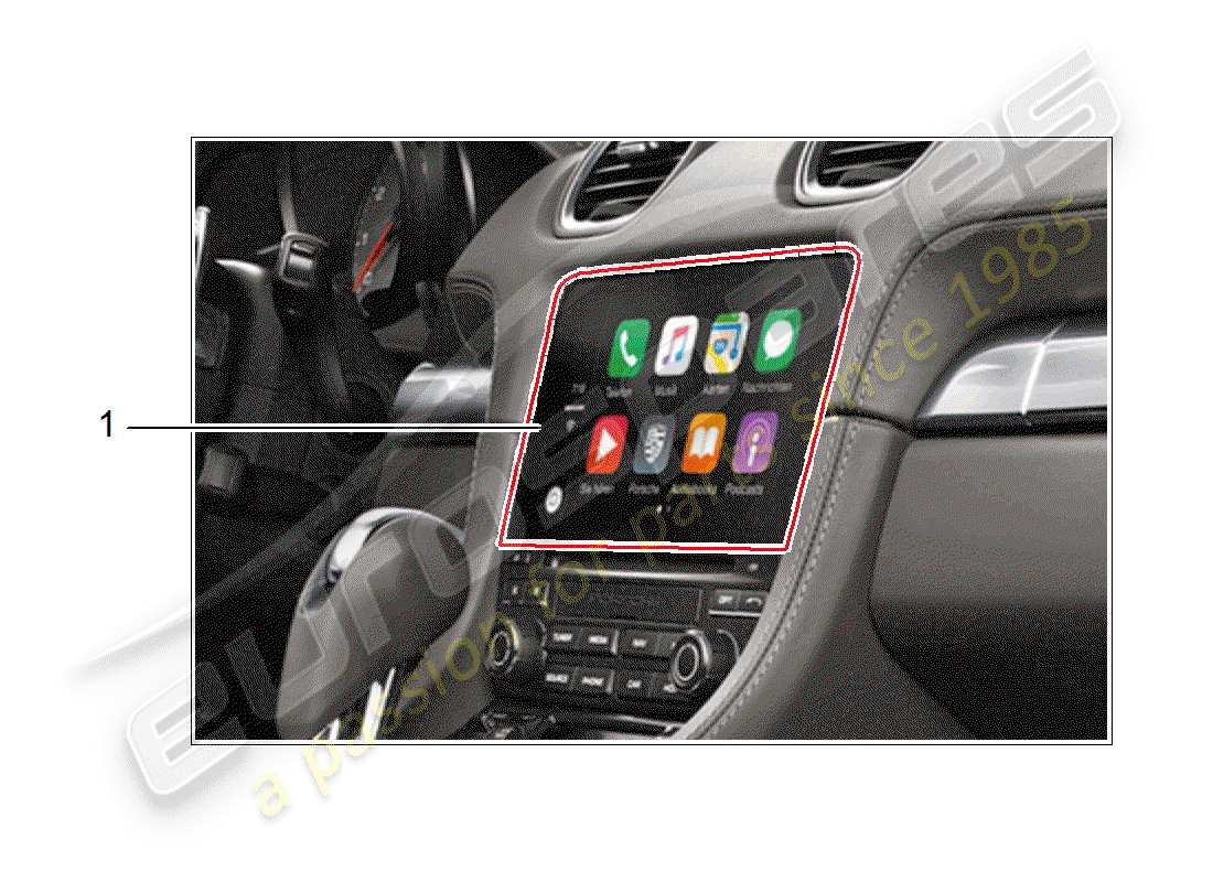 un schéma de pièces du catalogue de pièces porsche 2015 (tequipment macan)