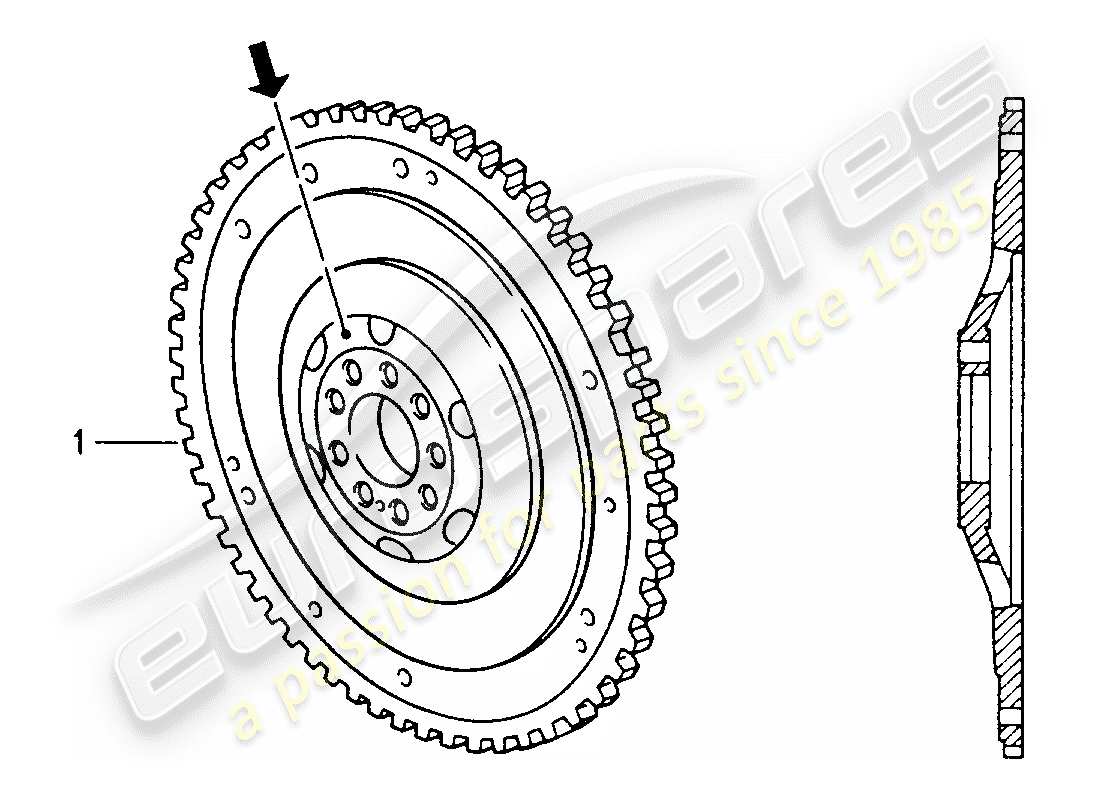 un schéma de pièces du catalogue de pièces porsche 2012 (refurbished and exchange catalogue)