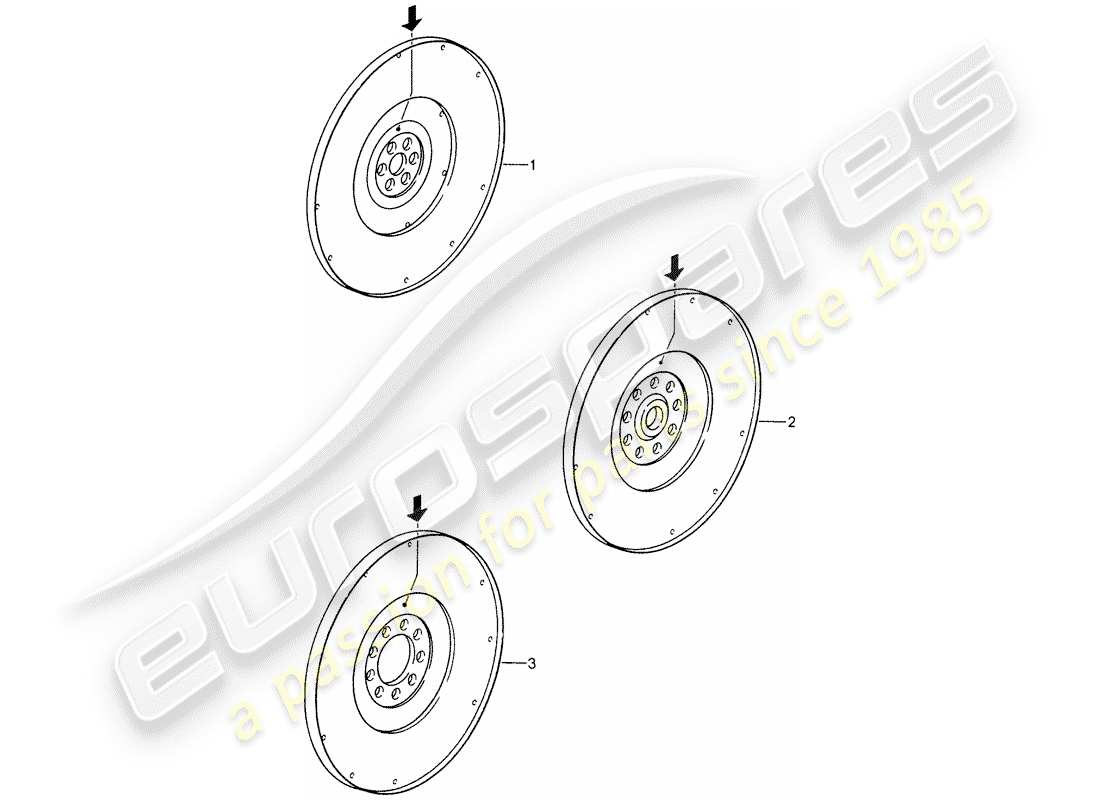 un schéma de pièces du catalogue de pièces porsche 1999 (refurbished and exchange catalogue)