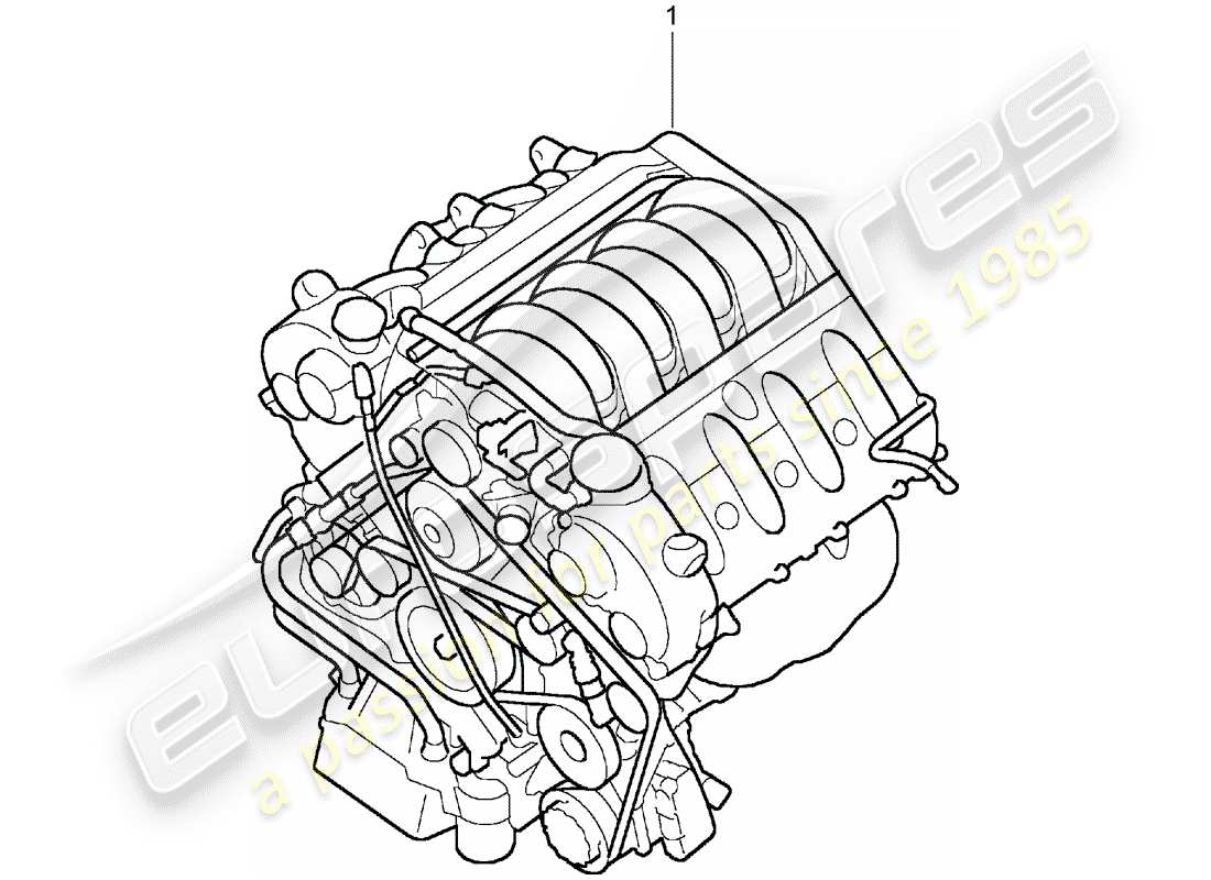 un schéma de pièces du catalogue de pièces porsche 1977 (refurbished and exchange catalogue)