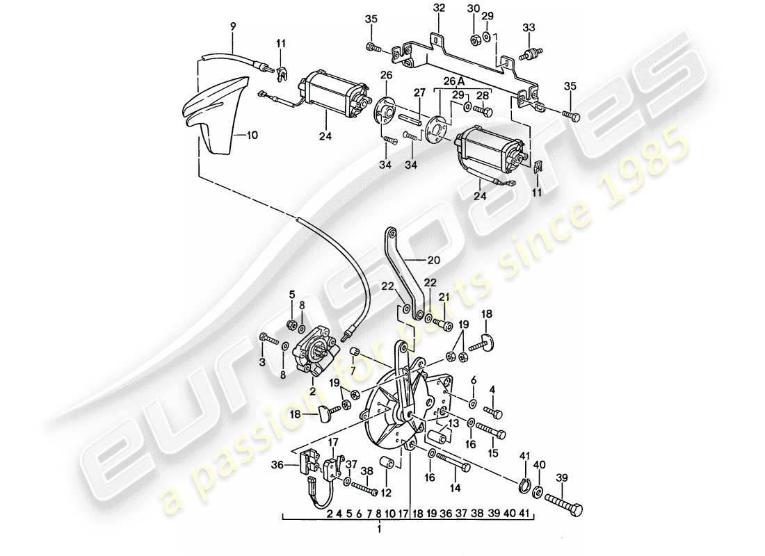 un schéma de pièces du catalogue de pièces porsche 911