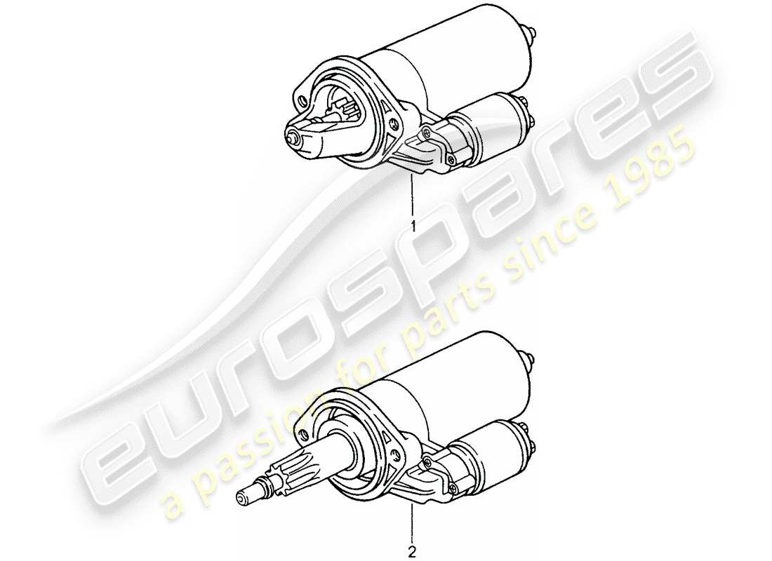 un schéma de pièces du catalogue de pièces porsche 2006 (refurbished and exchange catalogue)