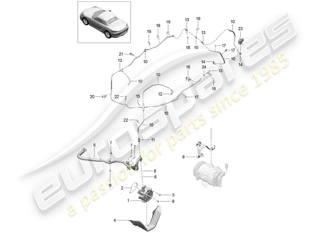 schéma de pièce contenant le numéro de pièce 0pb145100b
