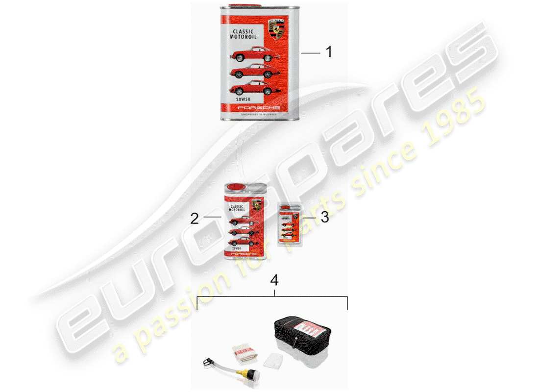 un schéma de pièces du catalogue de pièces porsche 1974 (911)